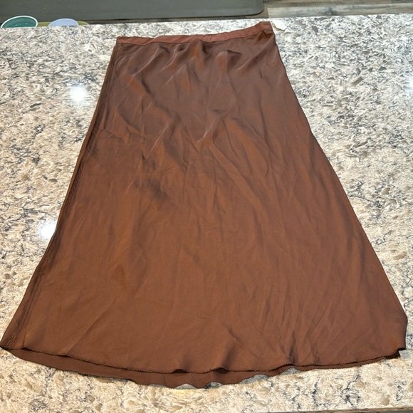 Free People | NWOT Sweet Talker Half Slip Skirt in Brown Size XL - Picture 2 of 12
